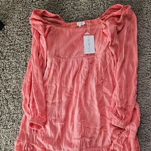 AEMI + CO Pink Long Sleeve Blouse
